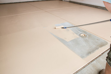 Image showing Painting Floor of Garage