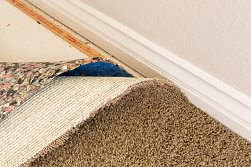 Image showing Pulled Back Carpet and Padding In Room