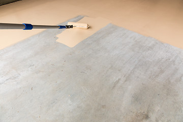 Image showing Painting Floor of Garage