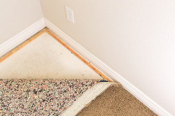 Image showing Pulled Back Carpet and Padding In Room