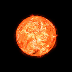 Image showing a red sun in space