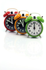 Image showing alarm clocks small reflect