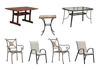 Image showing tables and chairs clipping paths