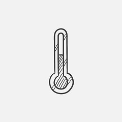 Image showing Thermometer sketch icon.