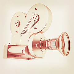 Image showing Old camera. 3d render. 3D illustration. Vintage style.