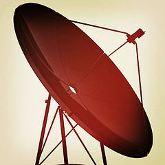 Image showing 3d satellite Line. 3D illustration. Vintage style.