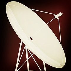Image showing 3d satellite Line. 3D illustration. Vintage style.