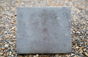 Image showing close up of gravestone or memorial stone plate