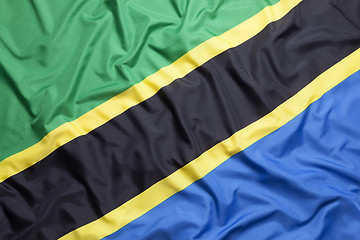 Image showing Textile flag of Tanzania
