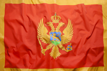 Image showing Textile flag of Montenegro