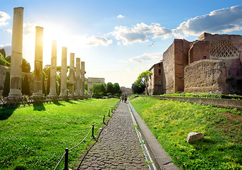 Image showing Road to Roman Forum