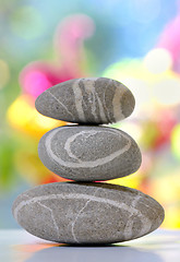 Image showing Balanced stack of pebbles