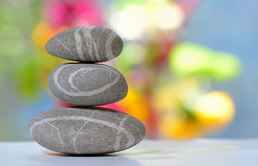 Image showing Balanced stack of pebbles