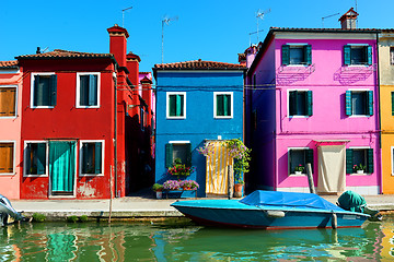 Image showing Colored houses in Burano