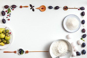 Image showing ingredients on a table for the pie