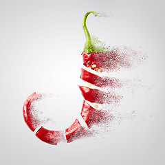 Image showing Fresh chopped red chili concept