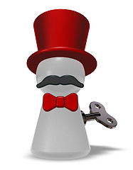 Image showing pawn with hat and beard - 3d rendering