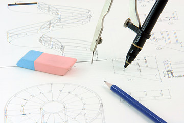 Image showing pencil and design