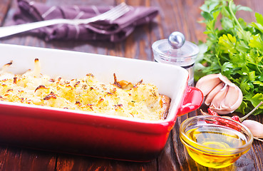 Image showing cauliflower baked with egg