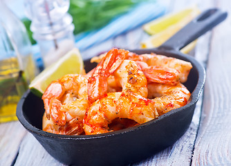 Image showing fried shrimps