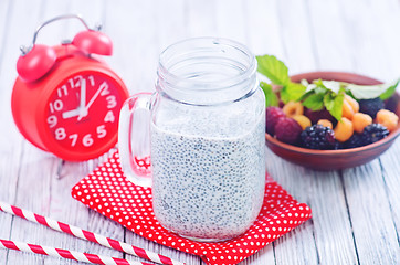 Image showing Milk with chia