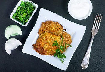 Image showing Zucchini pancakes