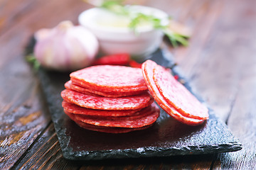 Image showing salami