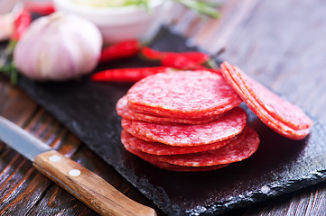 Image showing salami