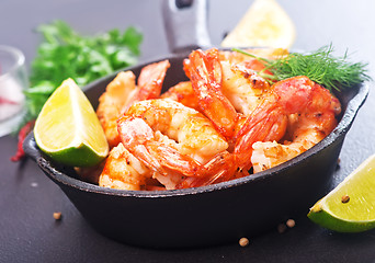 Image showing fried shrimps