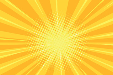 Image showing yellow rays comics retro background