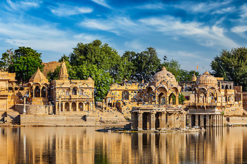 Image showing Indian landmark Gadi Sagar in Rajasthan