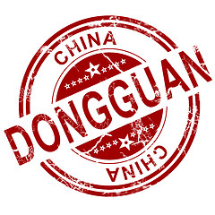 Image showing Red Dongguan stamp 