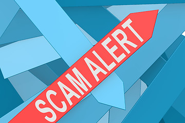 Image showing Scam Alert arrow pointing upward