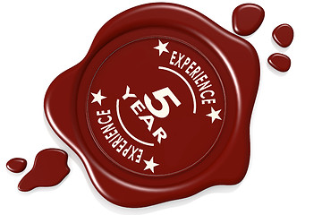Image showing Label seal of 5 Year experience