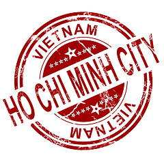 Image showing Red Ho Chi Minh City stamp 