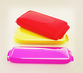 Image showing 3d candy bar. 3D illustration. Vintage style.