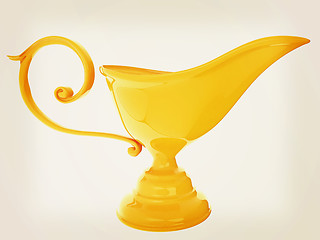 Image showing Vase in the eastern style. 3D illustration. Vintage style.