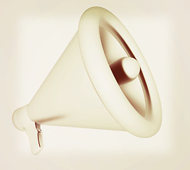 Image showing Loudspeaker as announcement icon. Illustration on white . 3D ill