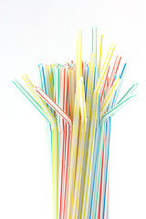 Image showing multicolor straws