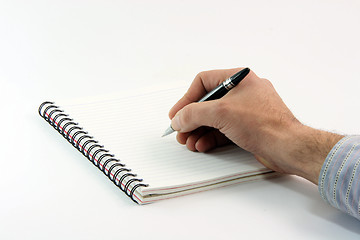 Image showing writing on notebook