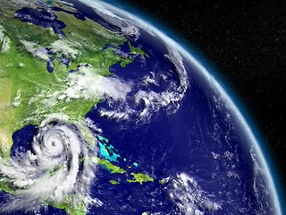 Image showing Hurricane Matthew in Mexican gulf