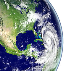 Image showing Hurricane Matthew in Caribbean