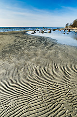 Image showing Estonian Baltic Sea coast, the tide