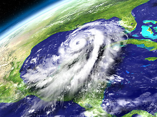 Image showing Orbit view of Hurricane Matthew