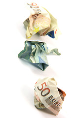 Image showing crumpled money vertical