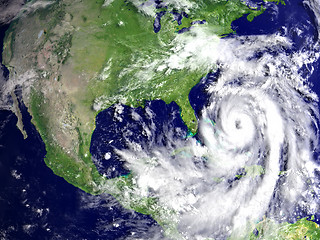 Image showing Hurricane Matthew above Florida