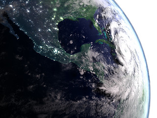 Image showing Hurricane Matthew in early morning