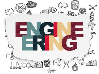 Image showing Science concept: Engineering on Torn Paper background
