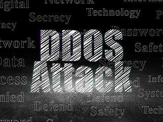 Image showing Privacy concept: DDOS Attack in grunge dark room