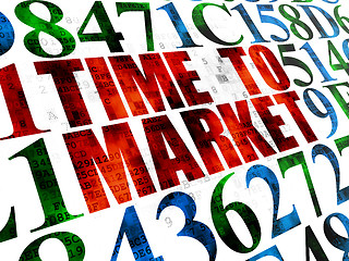 Image showing Time concept: Time to Market on Digital background